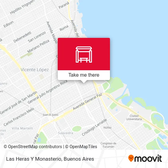 Las Heras Y Monasterio map