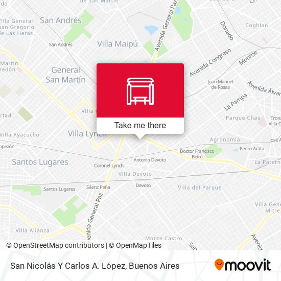 San Nicolás Y Carlos A. López map