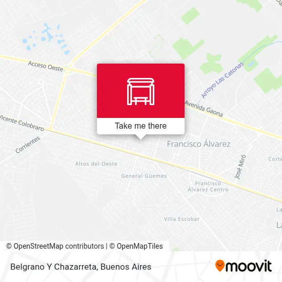 Belgrano Y Chazarreta map