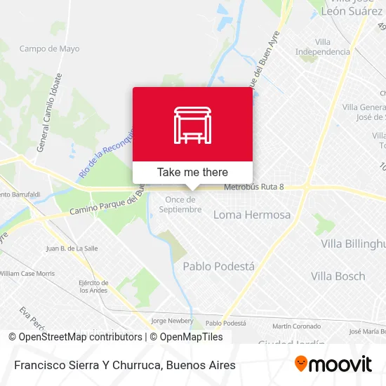 Francisco Sierra Y Churruca map