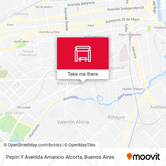 Pepirí Y Avenida Amancio Alcorta map