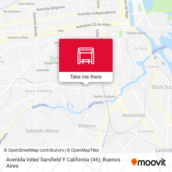 Avenida Vélez Sarsfield Y California (46) map
