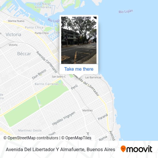 Avenida Del Libertador Y Almafuerte map