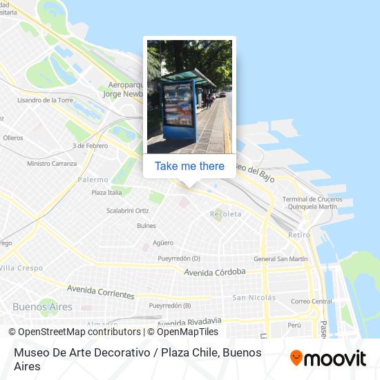 Mapa de Museo De Arte Decorativo / Plaza Chile