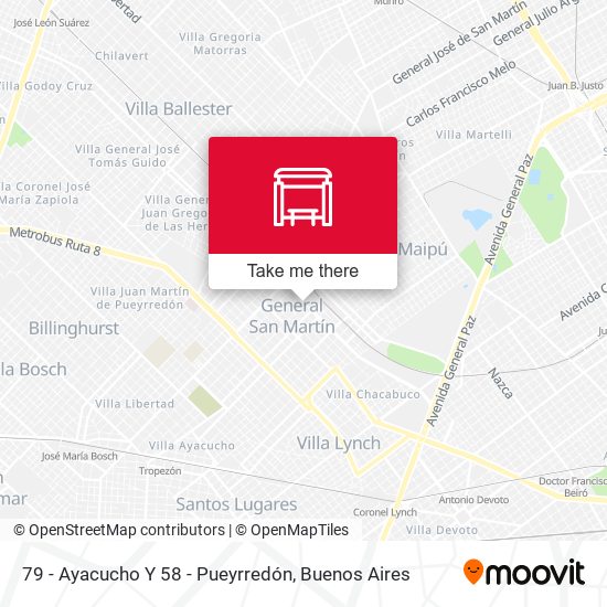 Mapa de 79 - Ayacucho Y 58 - Pueyrredón