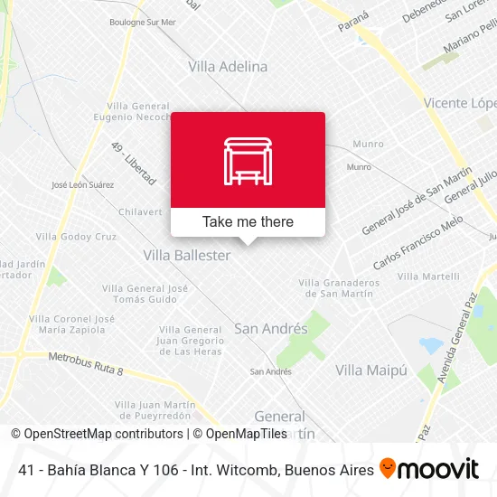 41 - Bahía Blanca Y 106 - Int. Witcomb map