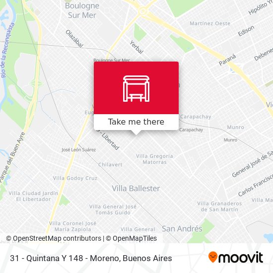 31 - Quintana Y 148 - Moreno map