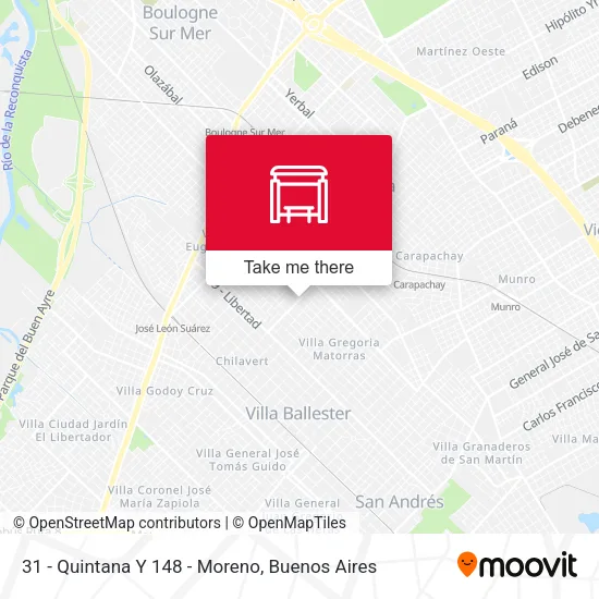 31 - Quintana Y 148 - Moreno map