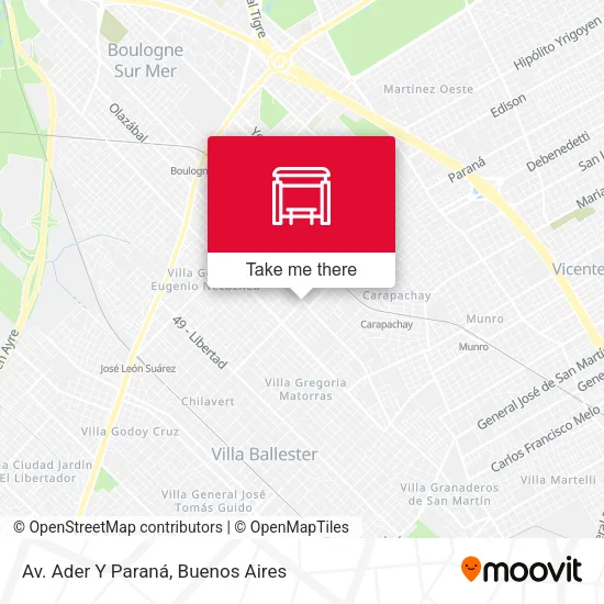 Av. Ader Y Paraná map