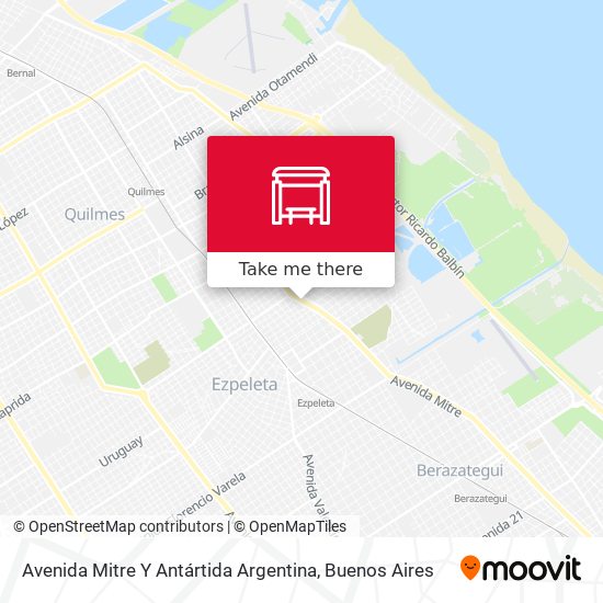 Avenida Mitre Y Antártida Argentina map