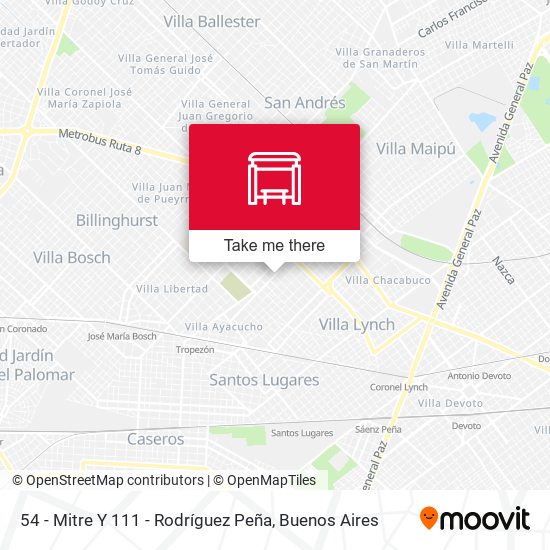 54 - Mitre Y 111 - Rodríguez Peña map