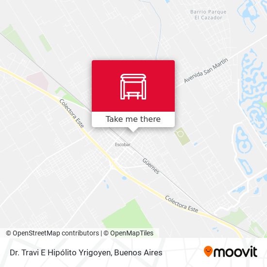 Dr. Travi E Hipólito Yrigoyen map