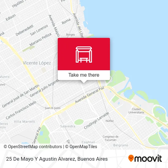 25 De Mayo Y Agustin Alvarez map