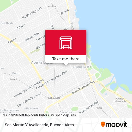 San Martín Y Avellaneda map