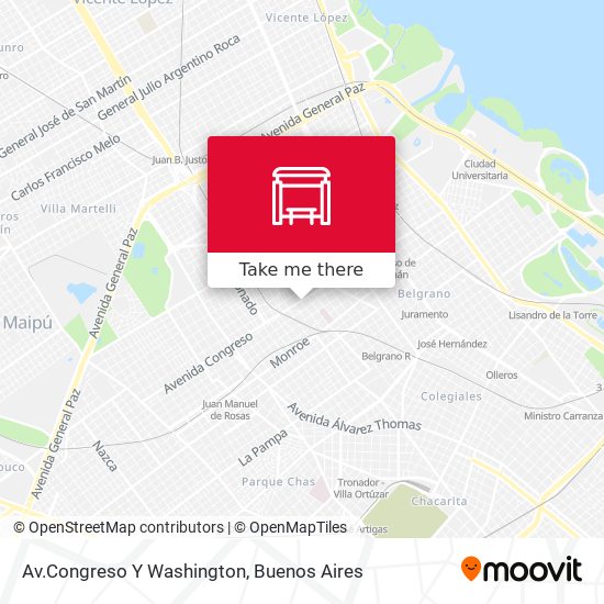 Av.Congreso Y Washington map