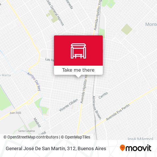 General José De San Martín, 312 map