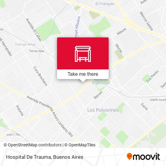 Hospital De Trauma map