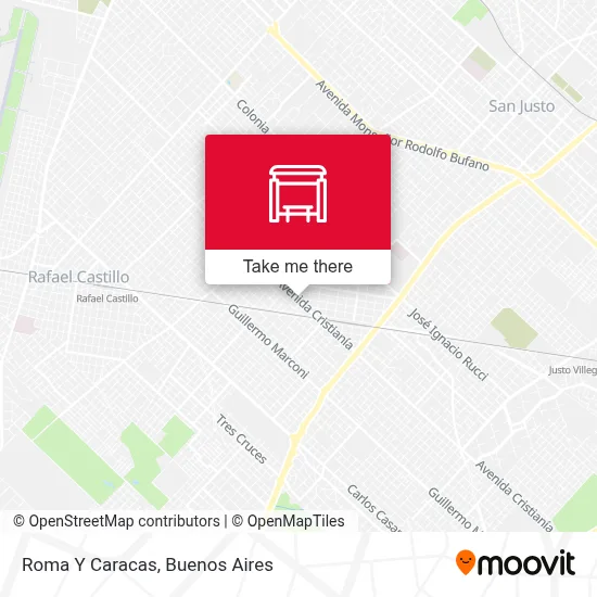 Roma Y Caracas map