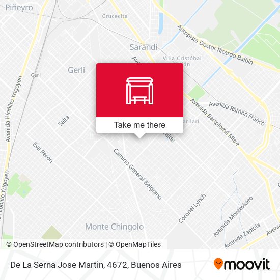 Mapa de De La Serna Jose Martin, 4672