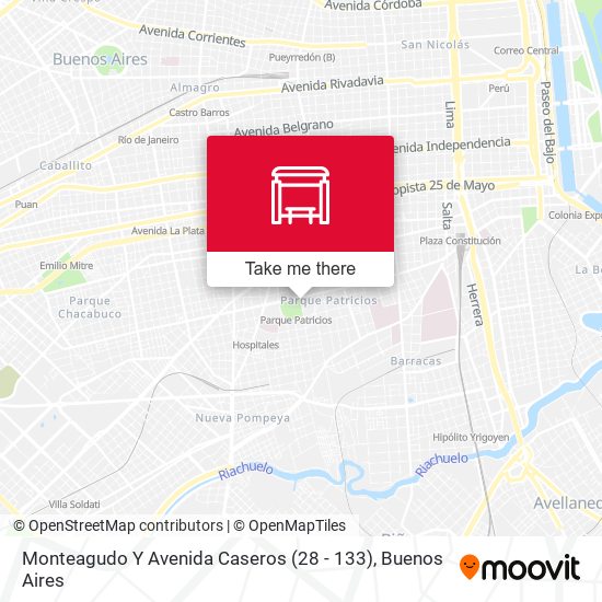 Monteagudo Y Avenida Caseros (28 - 133) map