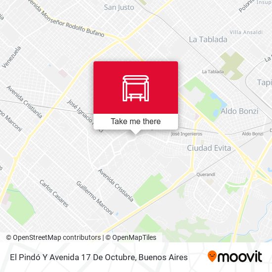 Mapa de El Pindó Y Avenida 17 De Octubre