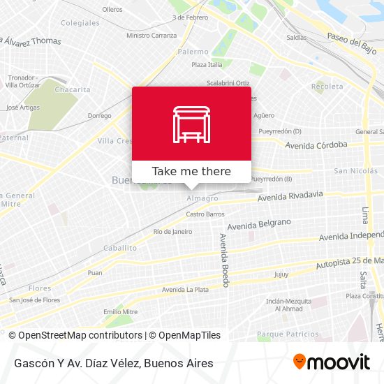 Gascón Y Av. Díaz Vélez map
