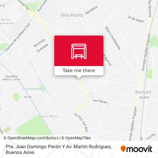 Mapa de Pte. Juan Domingo Perón Y Av. Martín Rodriguez