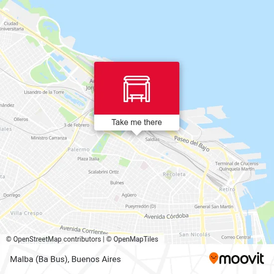Malba (Ba Bus) map