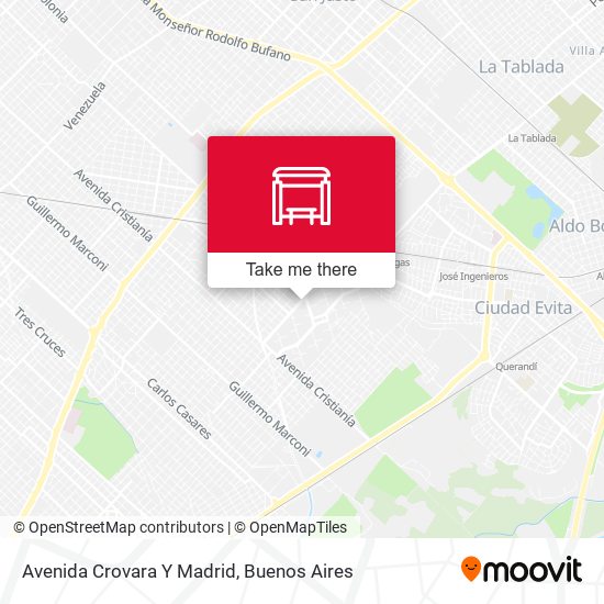 Avenida Crovara Y Madrid map
