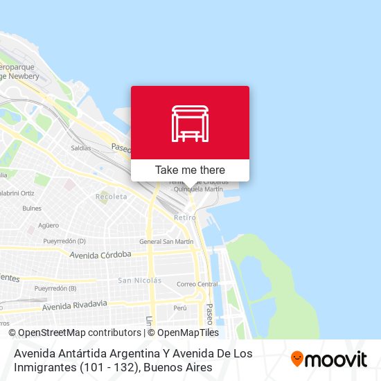 Avenida Antártida Argentina Y Avenida De Los Inmigrantes (101 - 132) map