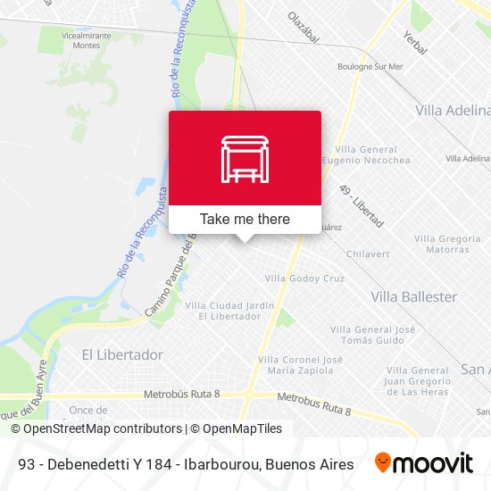 93 - Debenedetti Y 184 - Ibarbourou map
