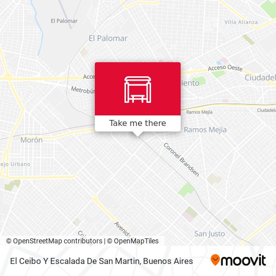 El Ceibo Y Escalada De San Martin map