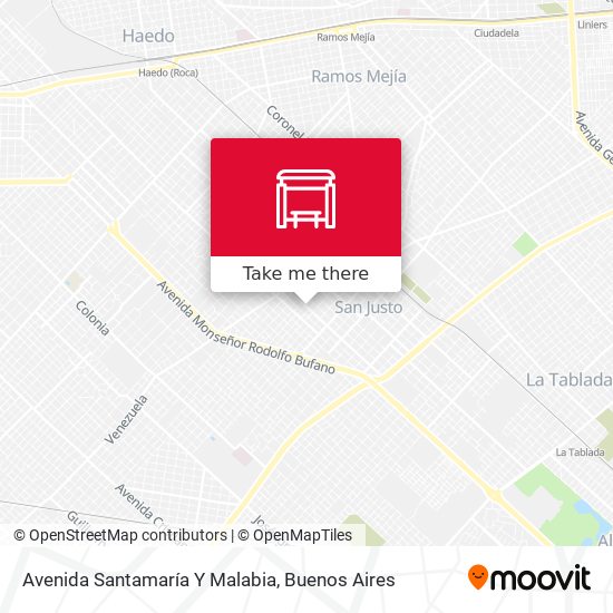 Avenida Santamaría Y Malabia map