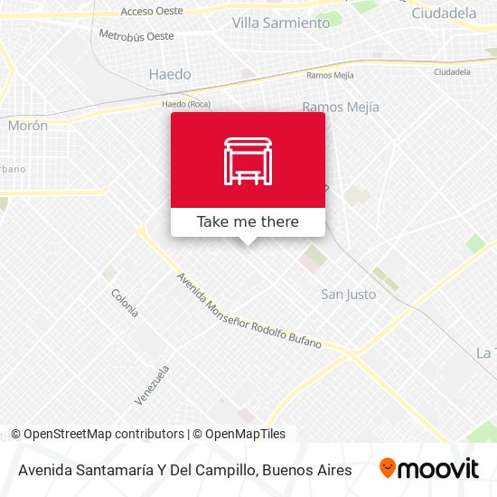 Avenida Santamaría Y Del Campillo map