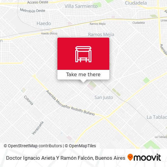 Doctor Ignacio Arieta Y Ramón Falcón map
