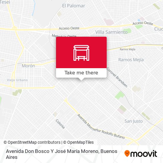 Mapa de Avenida Don Bosco Y José María Moreno