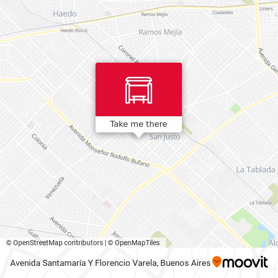 Avenida Santamaría Y Florencio Varela map