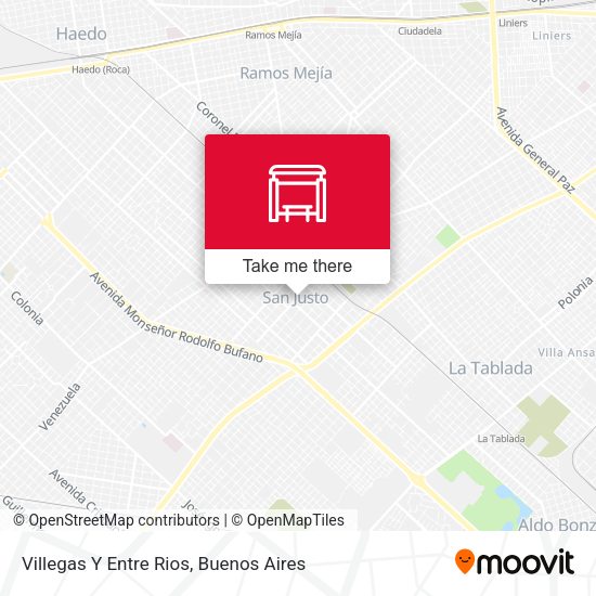 Villegas Y Entre Rios map