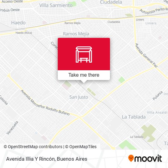 Mapa de Avenida Illia Y Rincón