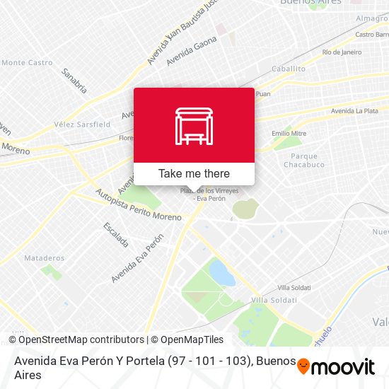 Avenida Eva Perón Y Portela (97 - 101 - 103) map