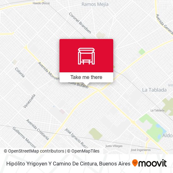 Mapa de Hipólito Yrigoyen Y Camino De Cintura