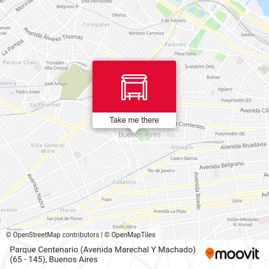 Mapa de Parque Centenario (Avenida Marechal Y Machado) (65 - 145)