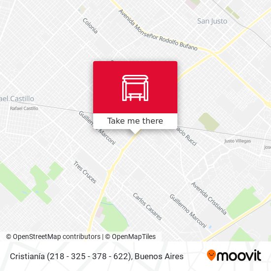 Cristianía (218 - 325 - 378 - 622) map