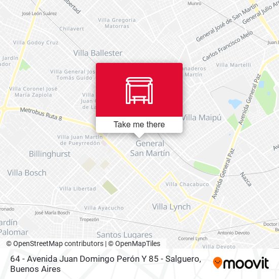 64 - Avenida Juan Domingo Perón Y 85 - Salguero map