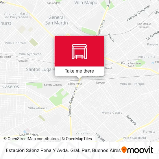 Estación Sáenz Peña Y Avda. Gral. Paz map
