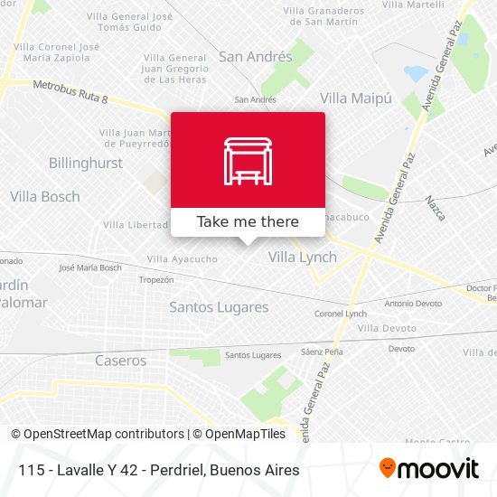 Mapa de 115 - Lavalle Y 42 - Perdriel