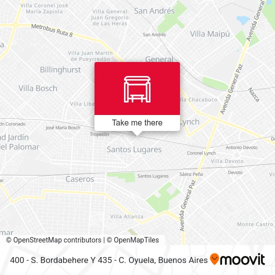 400 - S. Bordabehere Y 435 - C. Oyuela map