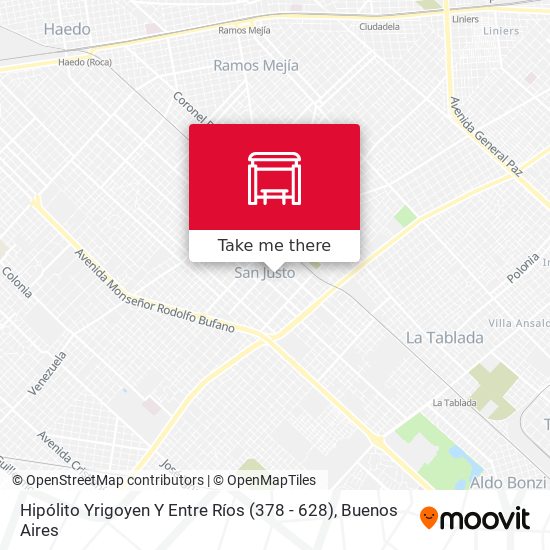 Hipólito Yrigoyen Y Entre Ríos (378 - 628) map