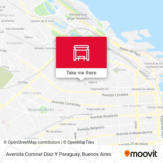 Avenida Coronel Díaz Y Paraguay map
