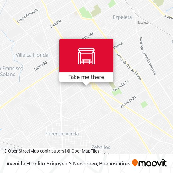 Avenida Hipólito Yrigoyen Y Necochea map